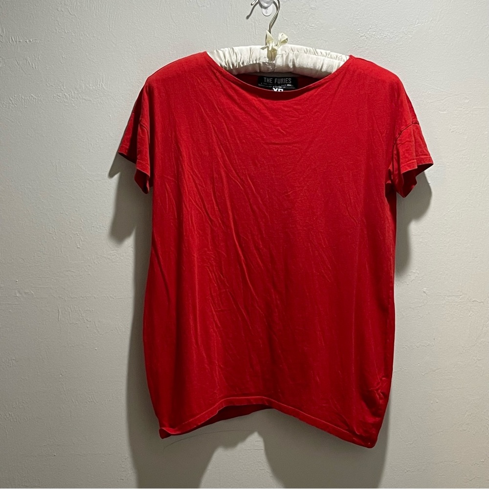 THE FURIES By RIKKE KORFF Men’s Red MINIMALIST Short Sleeve Tee Shirt Size XS